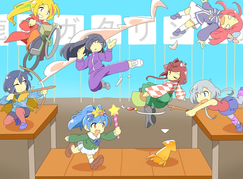 konno junko, minamoto sakura, mizuno ai, nikaidou saki, hoshikawa lily, and 2 more (super smash bros. and 1 more) drawn by mutsu_(hasepix)