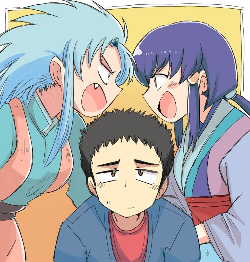 ryouko, masaki aeka jurai, and masaki tenchi (tenchi muyou!) drawn by tsubobot