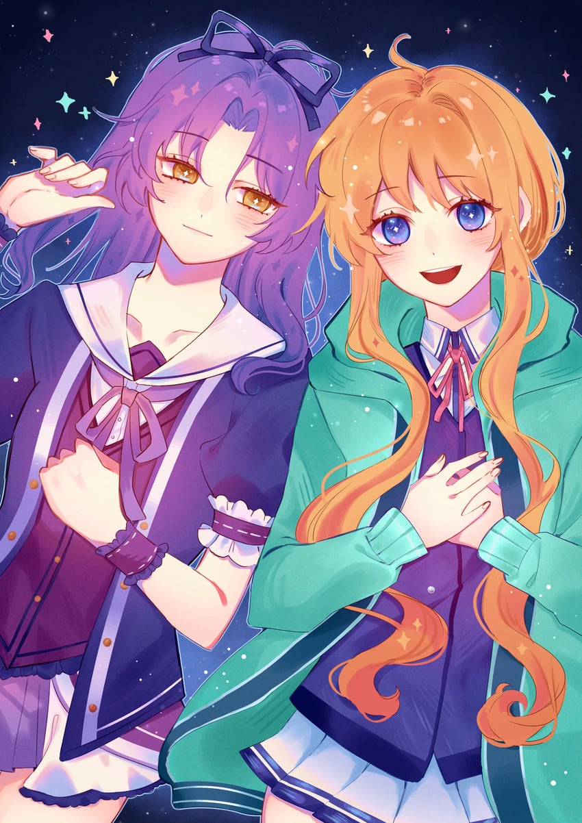 renne and tita russell (eiyuu densetsu and 2 more) drawn by sakuradonuts