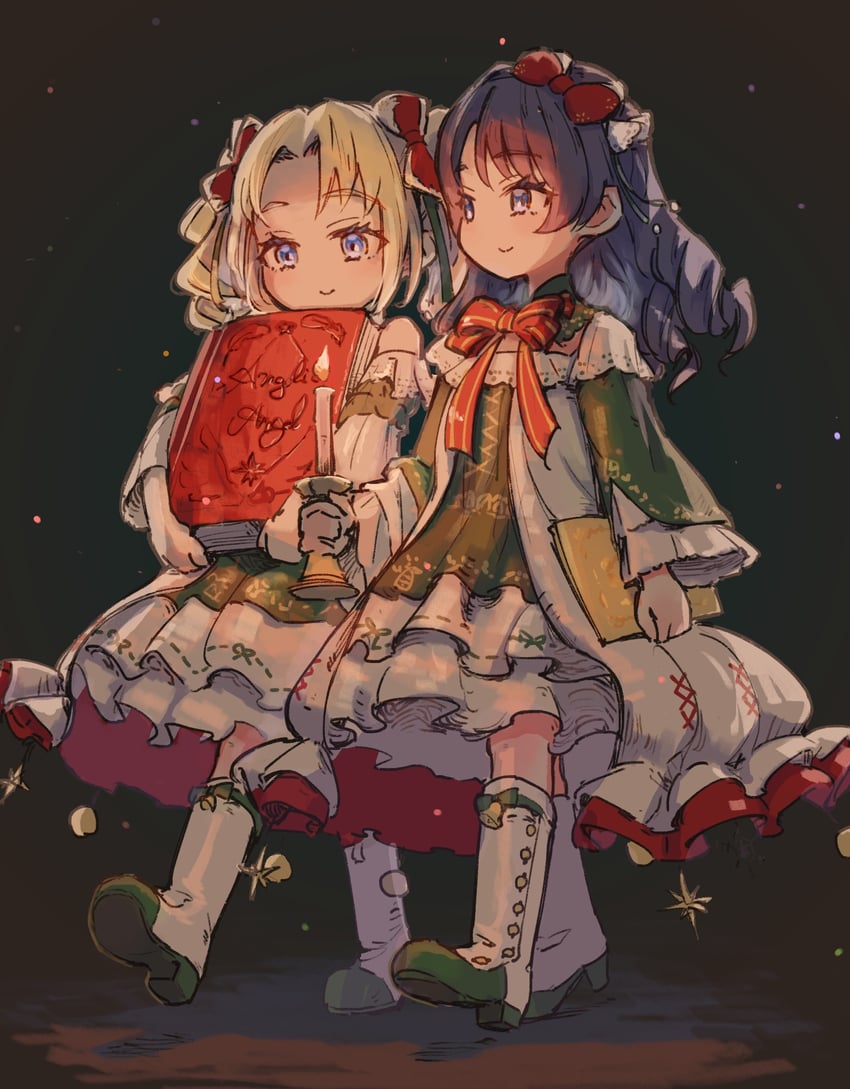 murano sayaka and osawa rurino (love live! and 1 more) drawn by lao_ren_xing