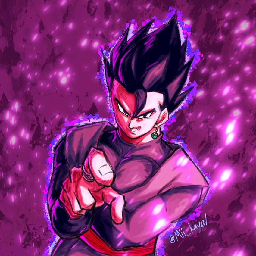 son gohan, goku black, and gohan black (dragon ball and 2 more) drawn by mii_kayel