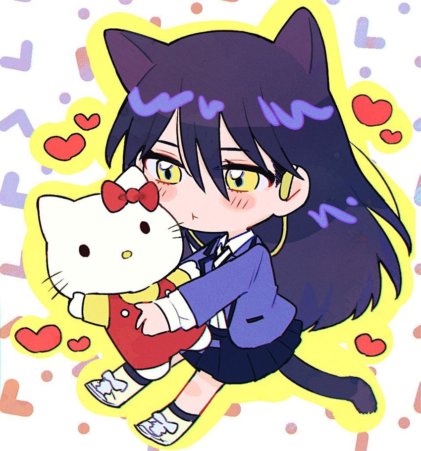 hello kitty and nyaan (gundam and 3 more) drawn by hirose_mani