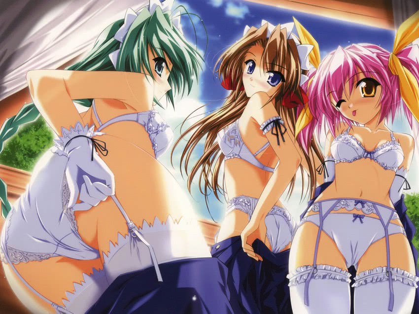 nachi seale, shiraito mizuki, and kirifuri mio (maid-san she see) drawn by yukirin