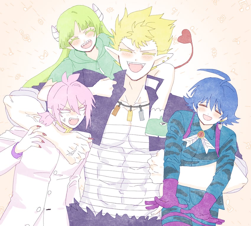 suzuki iruma, valac clara, asmodeus alice, and sabnock sabro (mairimashita! iruma-kun) drawn by jakka993