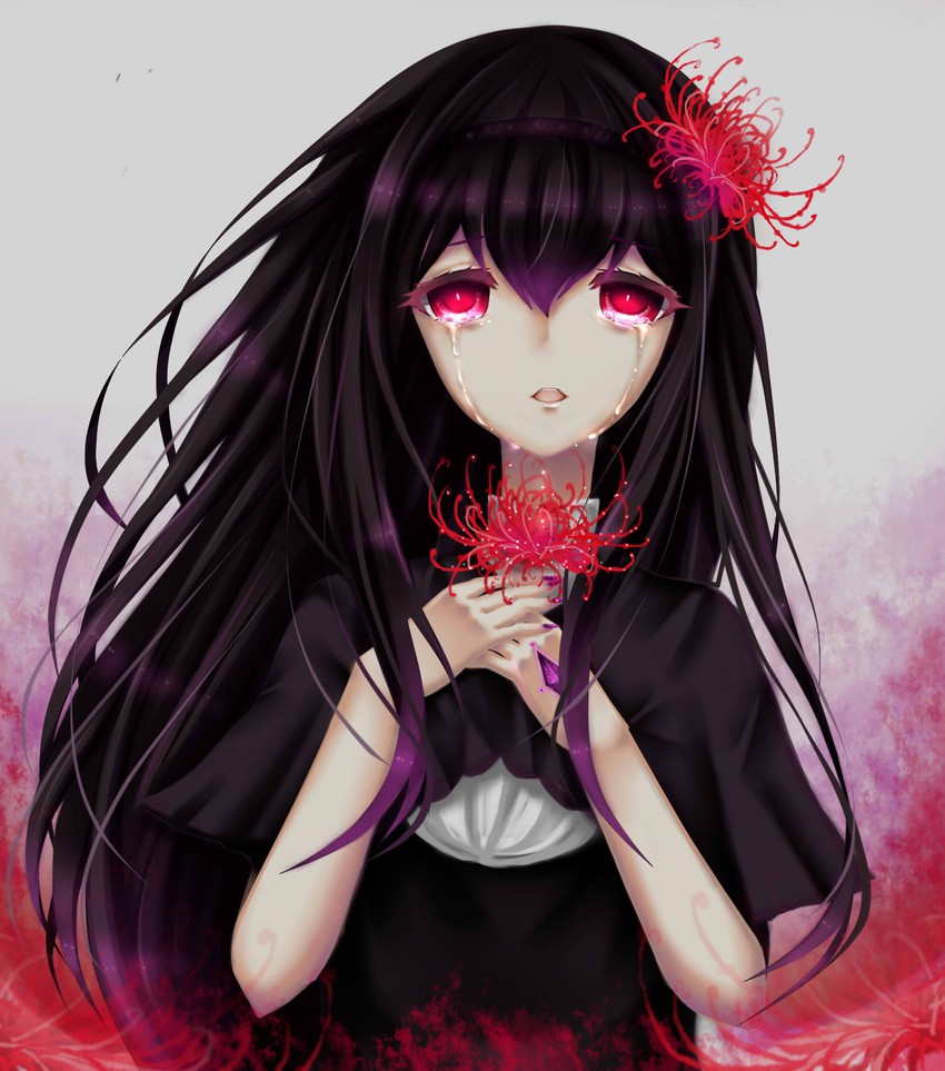 akemi homura and homulilly (mahou shoujo madoka magica and 1 more) drawn by sheya