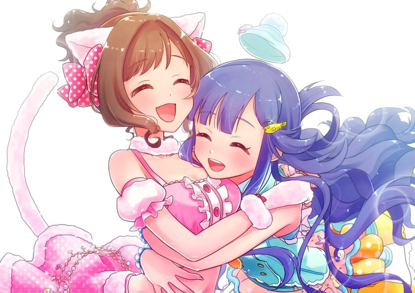 maekawa miku and asari nanami (idolmaster and 2 more) drawn by bintaptyo
