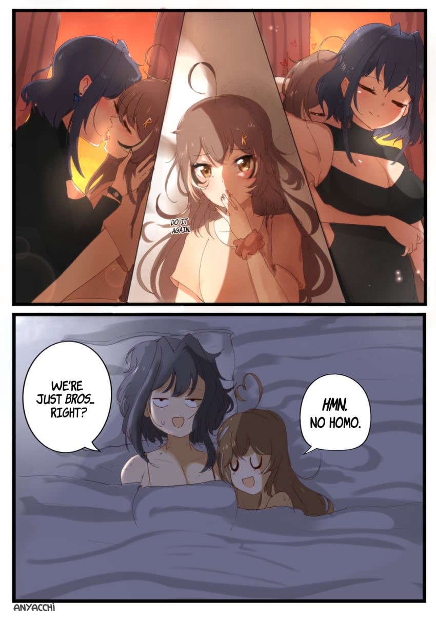 ouro kronii and nanashi mumei (hololive and 1 more) drawn by anyacchi
