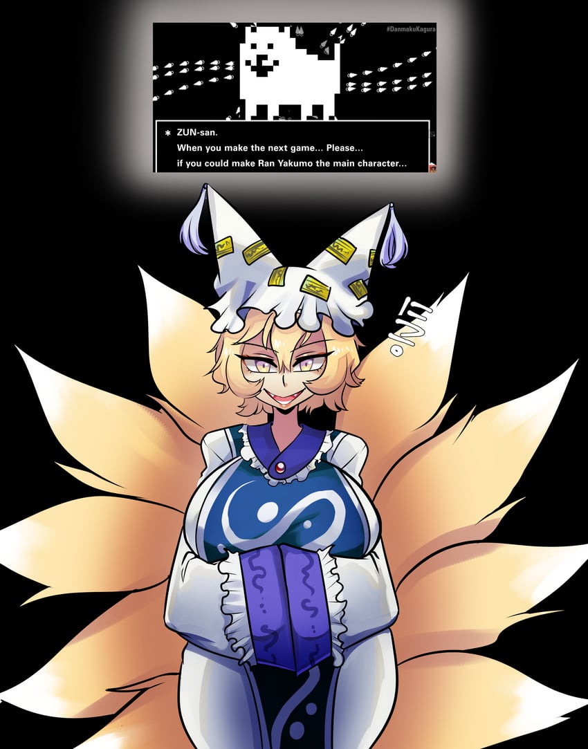 yakumo ran and annoying dog (touhou and 1 more) drawn by missandydandy