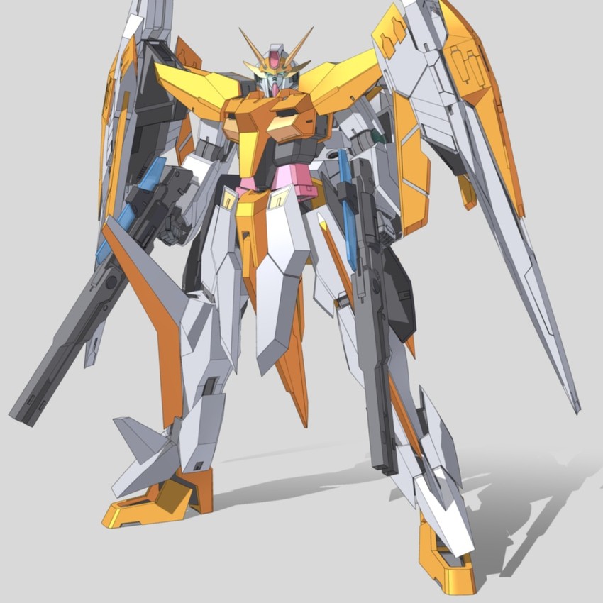 gundam arios and 0 raiser (gundam and 1 more) drawn by zefai