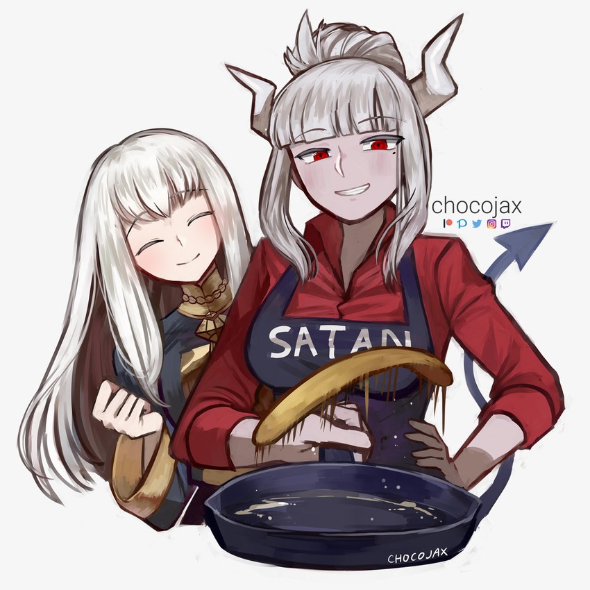lysithea von ordelia and lucifer (fire emblem and 2 more) drawn by chocojax