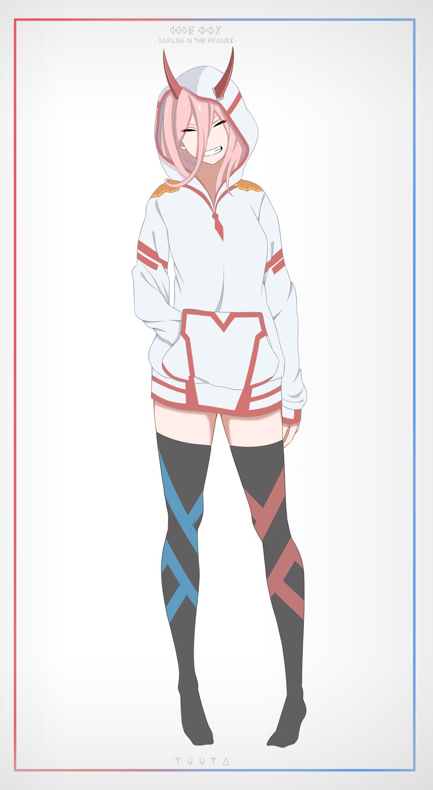 zero two (darling in the franxx) drawn by yuuta_(yuuta0312)