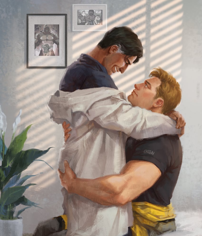 doc and lion (rainbow six siege) drawn by sun_stark