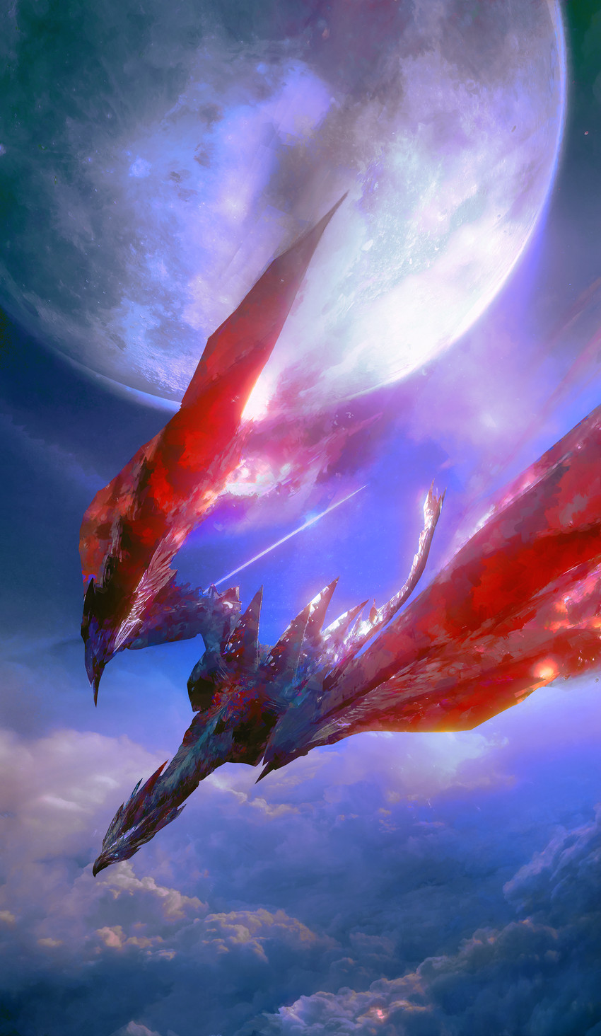 valstrax and crimson glow valstrax (monster hunter and 1 more) drawn by norino_(106592473)