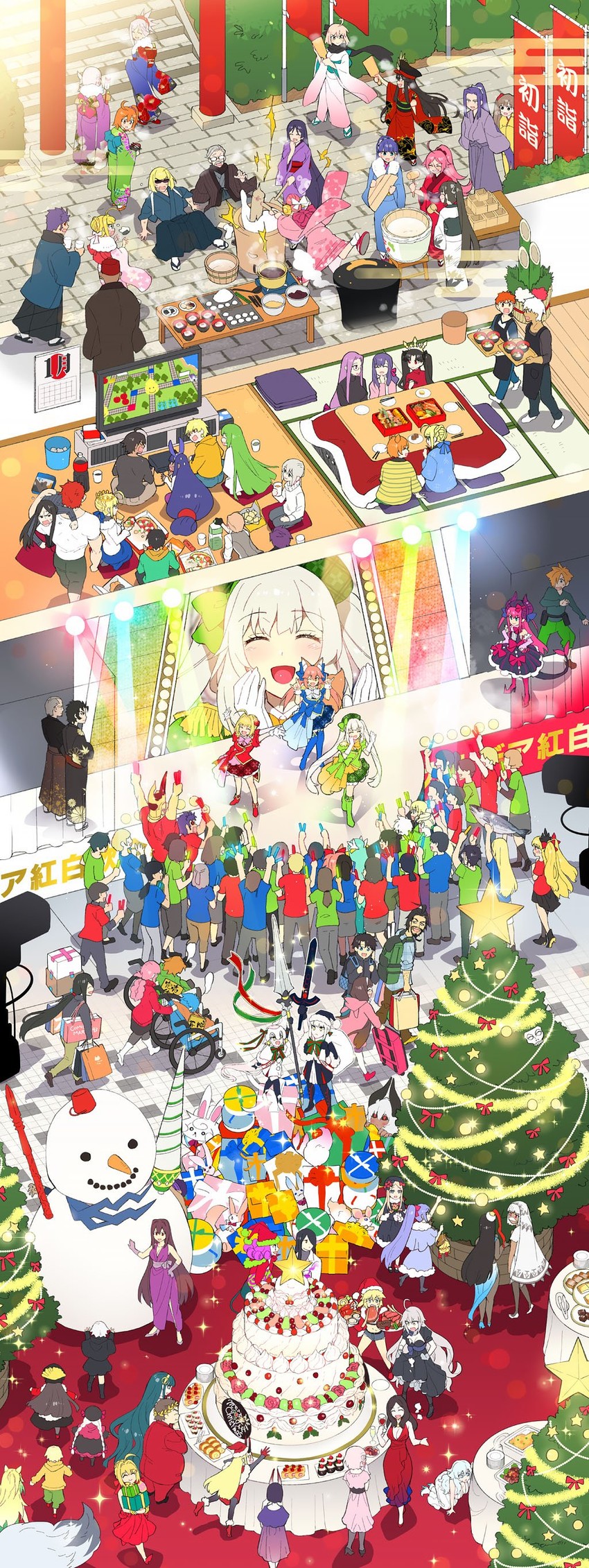 artoria pendragon, saber, mash kyrielight, fujimaru ritsuka, tamamo, and 90 more (fate and 1 more) drawn by redrop