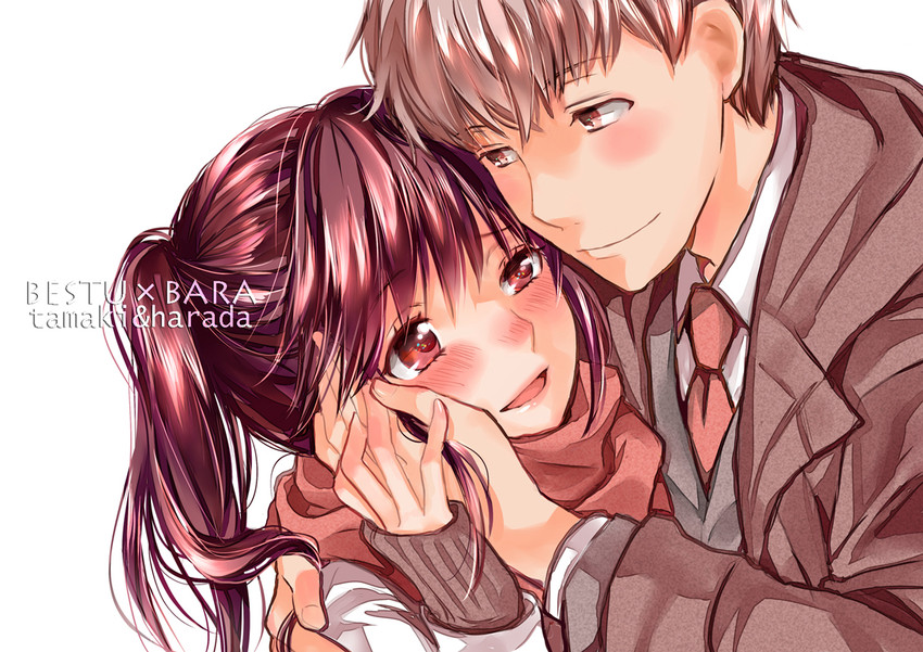 harada tomoya and bessho tamaki (betsu x bara) drawn by miyahara_ruri