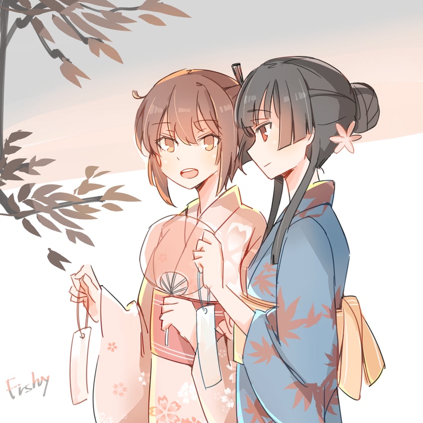 etou kanami and juujou hiyori (toji no miko) drawn by lionet0806