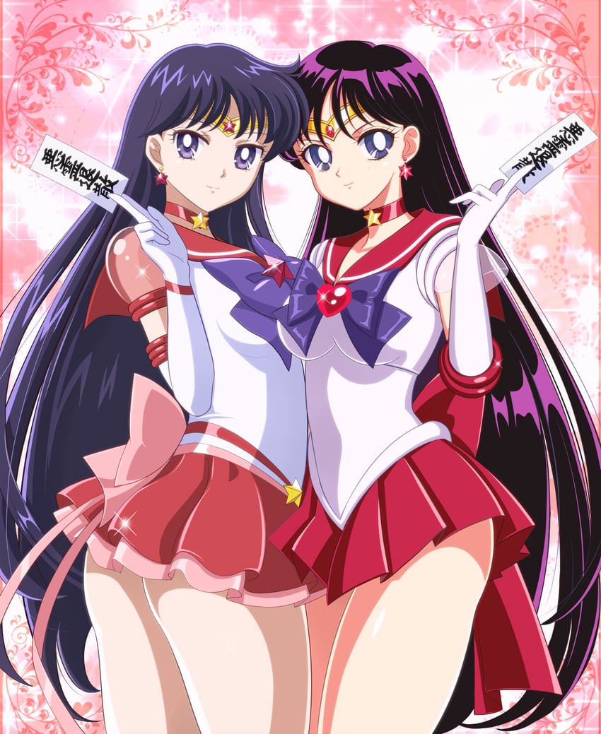 hino rei, sailor mars, and super sailor mars (bishoujo senshi sailor moon and 2 more) drawn by pirochi