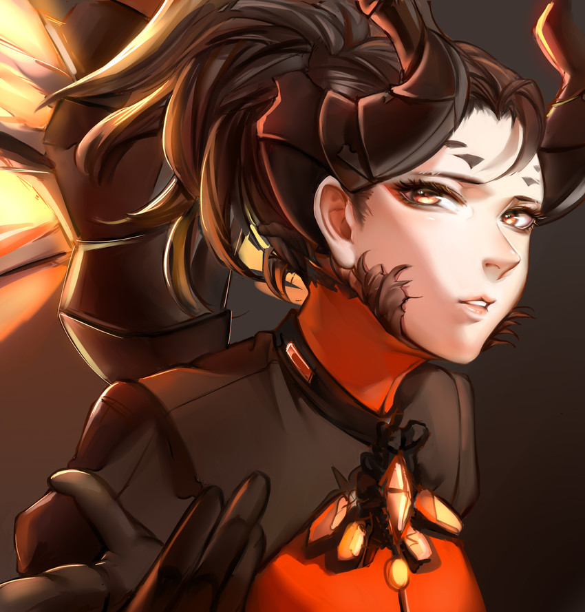 mercy and devil mercy (overwatch and 1 more) drawn by yaya_(shizuku)