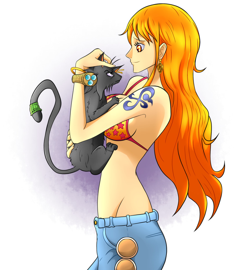 nami and roronoa zoro (one piece) drawn by cromarlimo