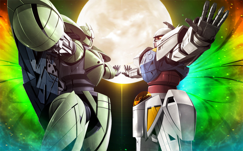 turn a gundam and turn x (gundam and 1 more) drawn by zb_(dawn-blue)