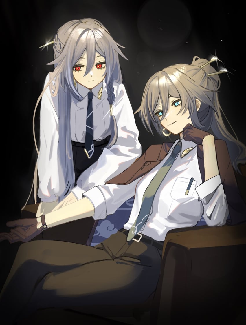 fu hua and herrscher of sentience (honkai and 1 more) drawn by sho_2nini