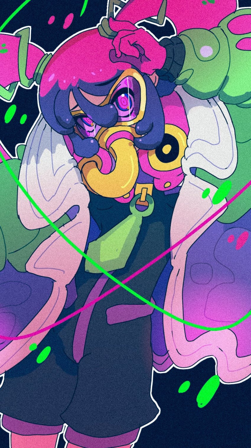 hatsune miku and poison miku (pokemon and 2 more) drawn by hatibei3788