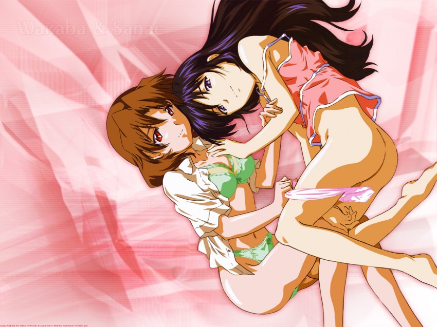 minami sanae and kutsuki wakaba (green green) drawn by nakahara_kiyotaka
