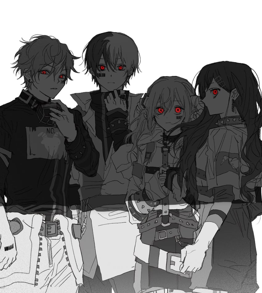 shinonome akito, shiraishi an, aoyagi touya, and azusawa kohane (project sekai) drawn by goguma_wagamja