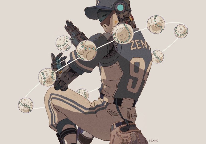 zenyatta and fastball zenyatta (overwatch and 1 more) drawn by hamau