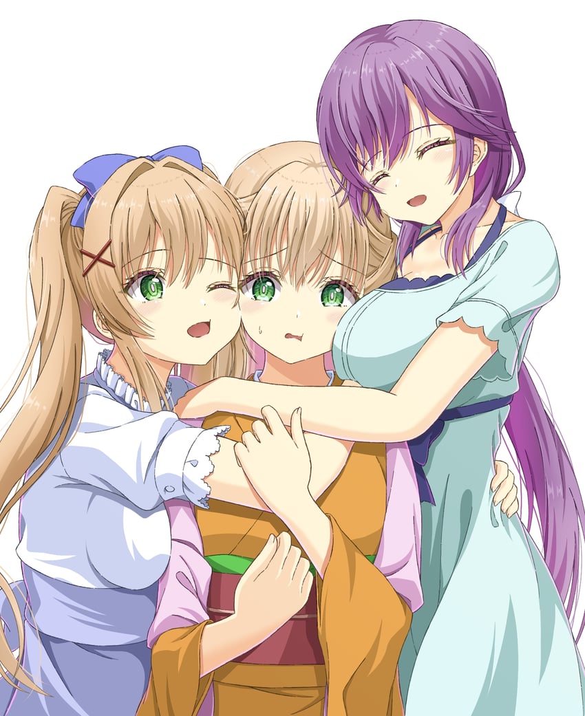 tsumugi wenders and mizuori shizuku (summer pockets) drawn by mochimugi_rice