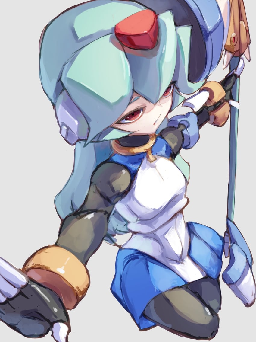 pandora and model w (mega man and 1 more) drawn by omochi_(mochi_skymega)