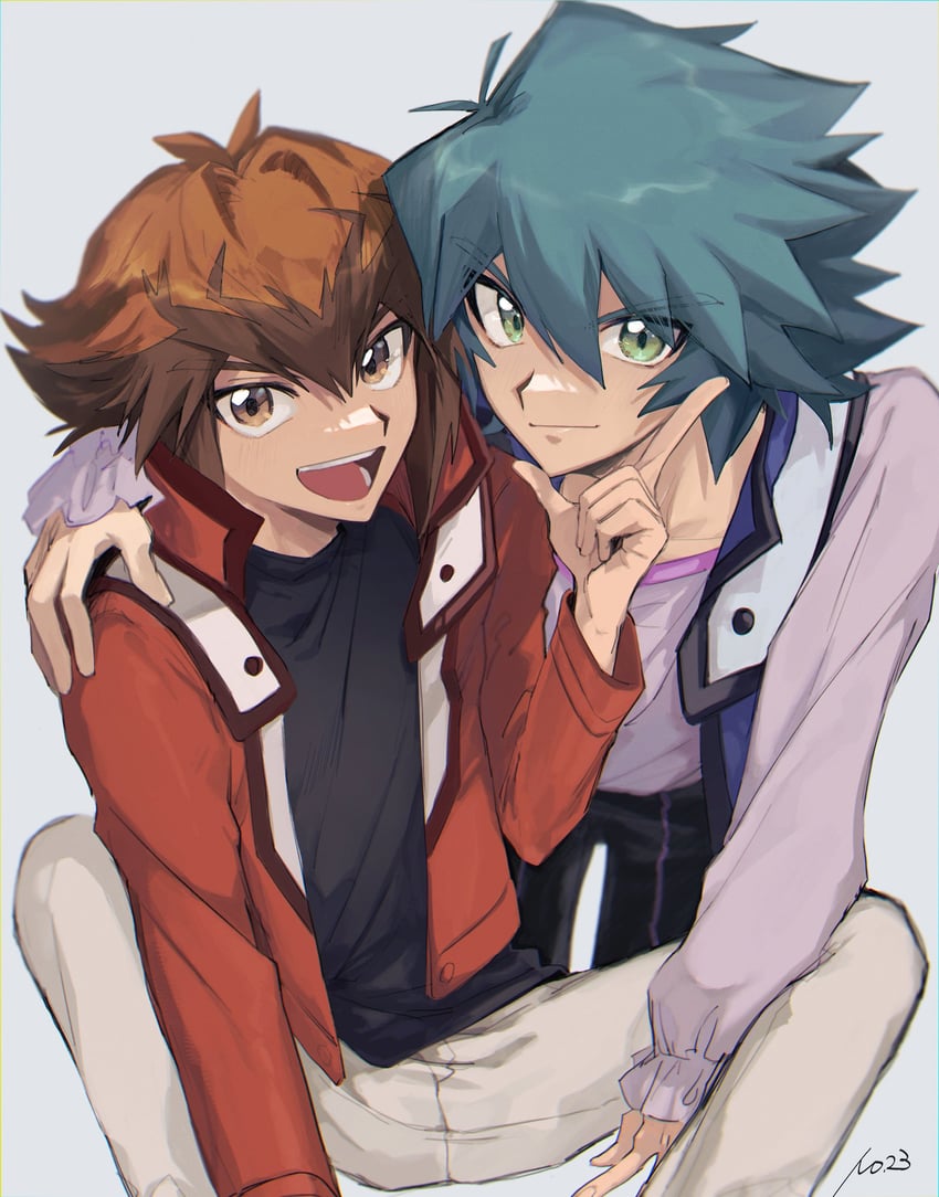 yuki judai and johan andersen (yu-gi-oh! and 1 more) drawn by n_23