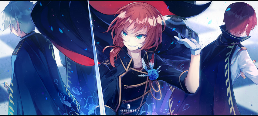 sakuma ritsu, tsukinaga leo, sena izumi, suou tsukasa, and narukami arashi (ensemble stars!) drawn by lyodi