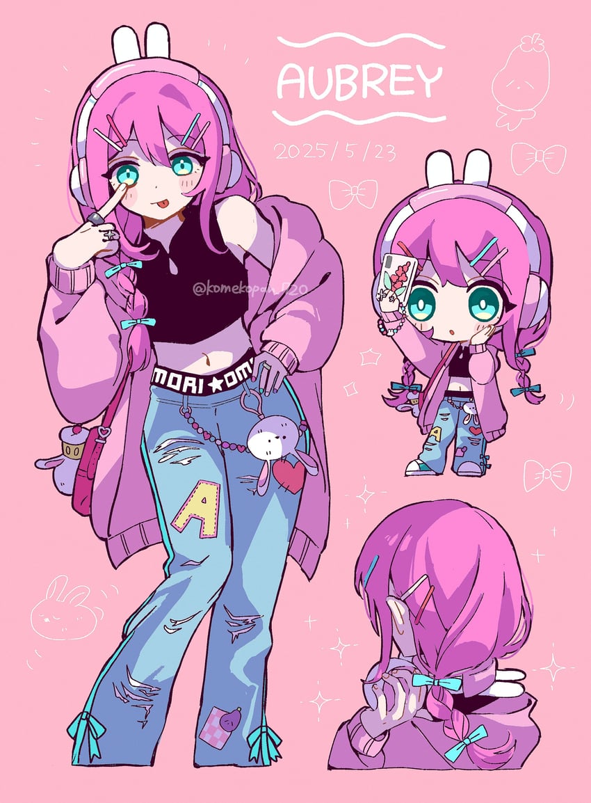 mr. plantegg, aubrey, cupcake bunny, and forest bunny? (omori) drawn by komekopan_720
