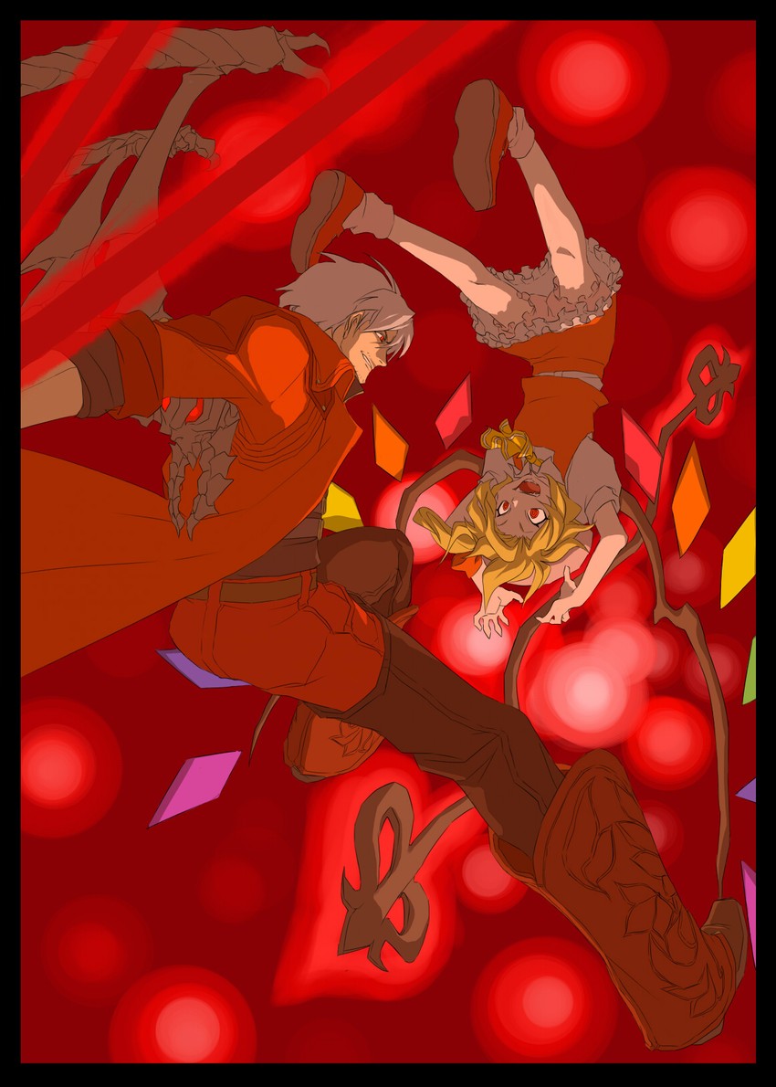 flandre scarlet and dante (touhou and 1 more) drawn by tetsu_juuji