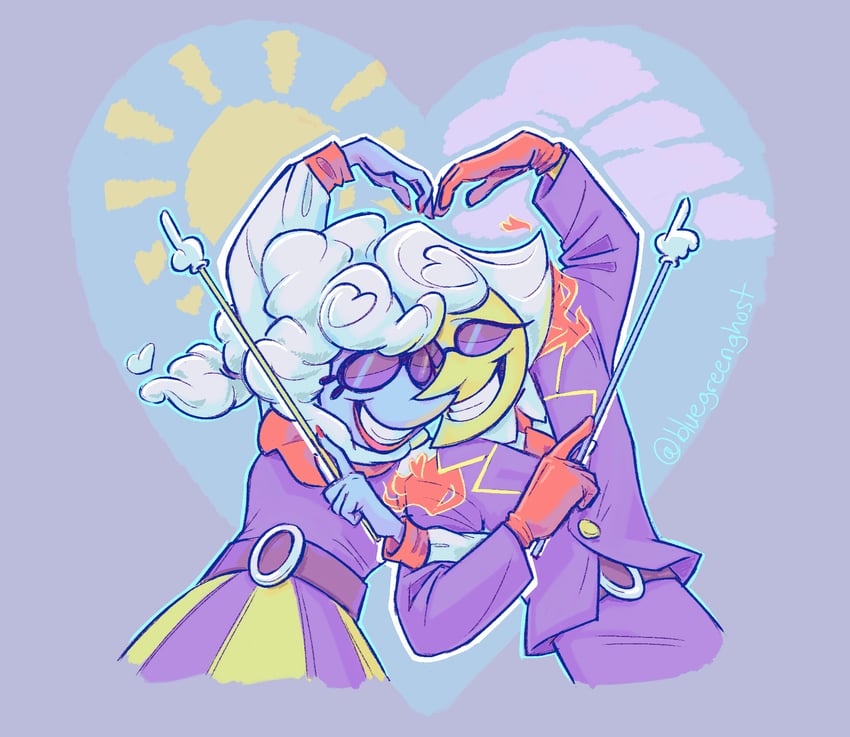 lanino and elnina (deltarune) drawn by bluegreenghost
