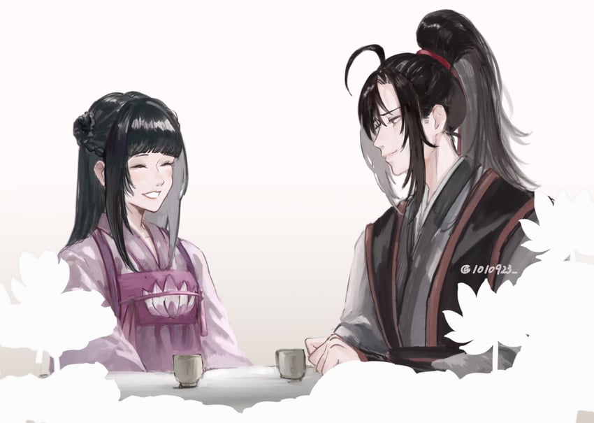 wei wuxian and jiang yanli (modao zushi) drawn by 1010923