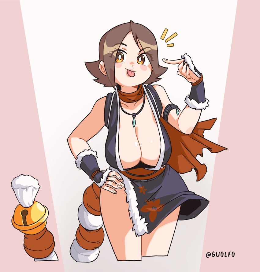 shiranui mai (the king of fighters and 2 more) drawn by guolfo