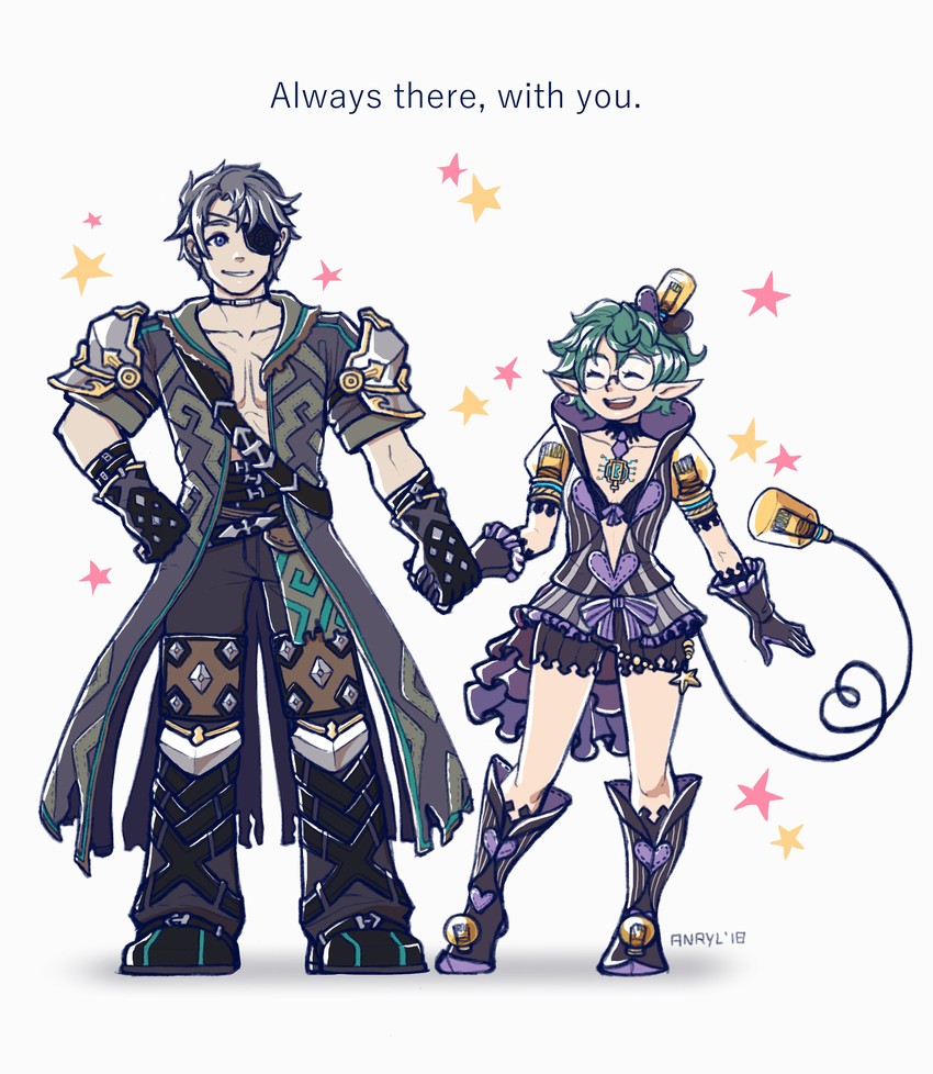 pandoria and zeke von genbu (xenoblade chronicles and 1 more) drawn by anrylart