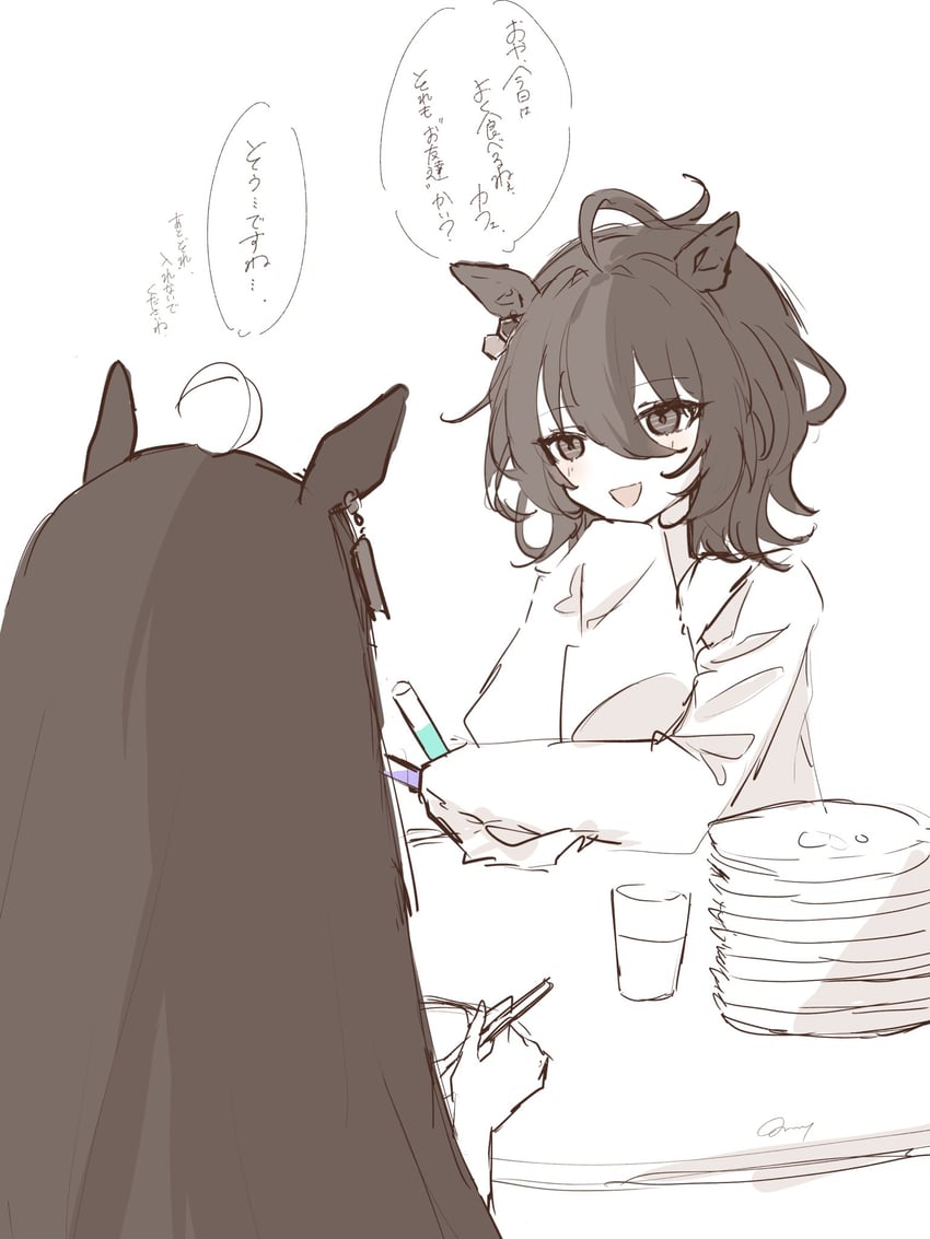 agnes tachyon and manhattan cafe (umamusume) drawn by 1_llill_i