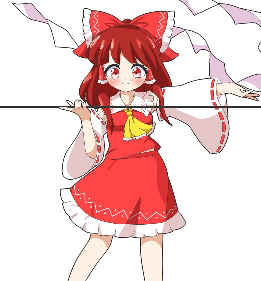 hakurei reimu (touhou and 1 more) drawn by zenji029