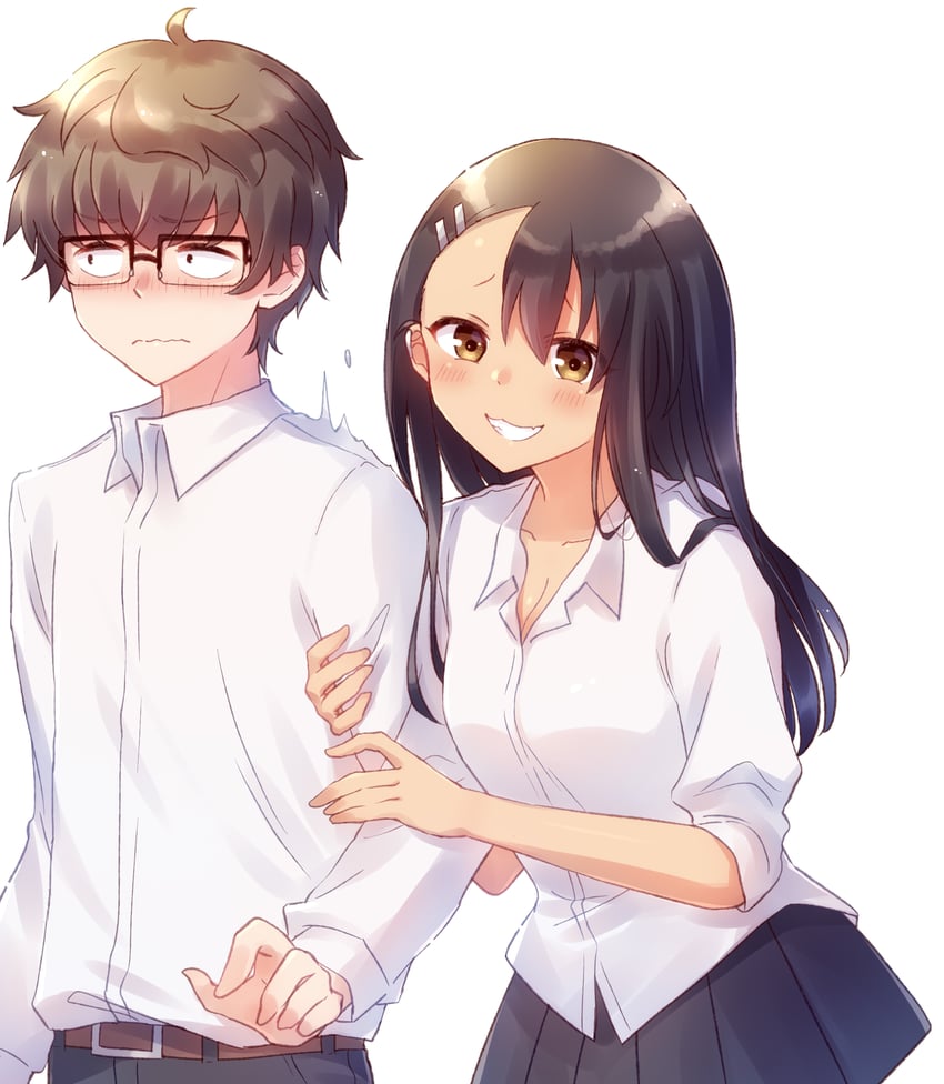 nagatoro hayase and hachiouji naoto (ijiranaide nagatoro-san) drawn by nyaa_(nnekoron)