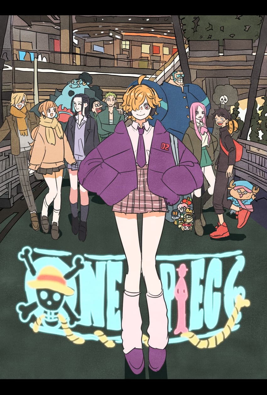 nami, monkey d. luffy, nico robin, roronoa zoro, sanji, and 12 more (one piece) drawn by takeuchi_ryousuke