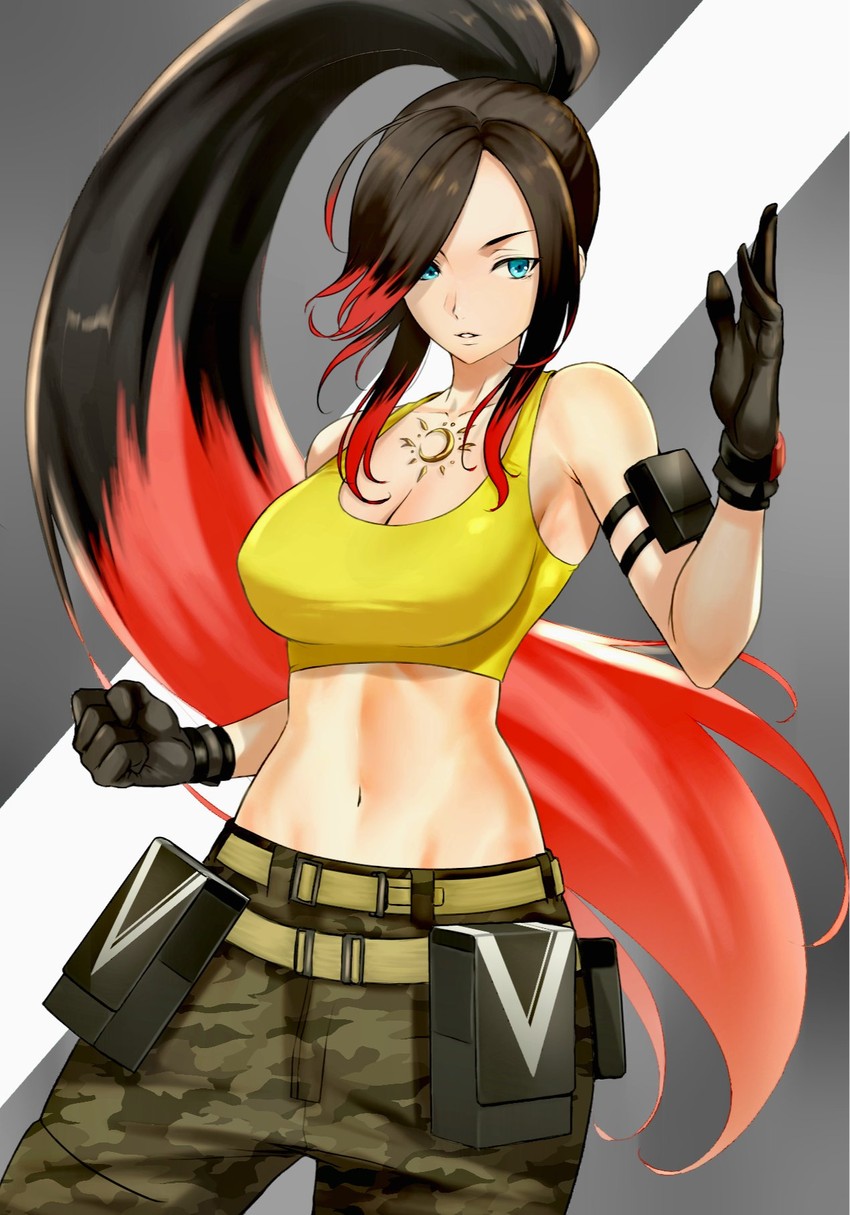 leona heidern and crow (the king of fighters and 3 more) drawn by anagumasan