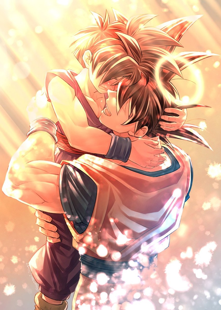 son goku and son gohan (dragon ball and 1 more) drawn by mattari_illust