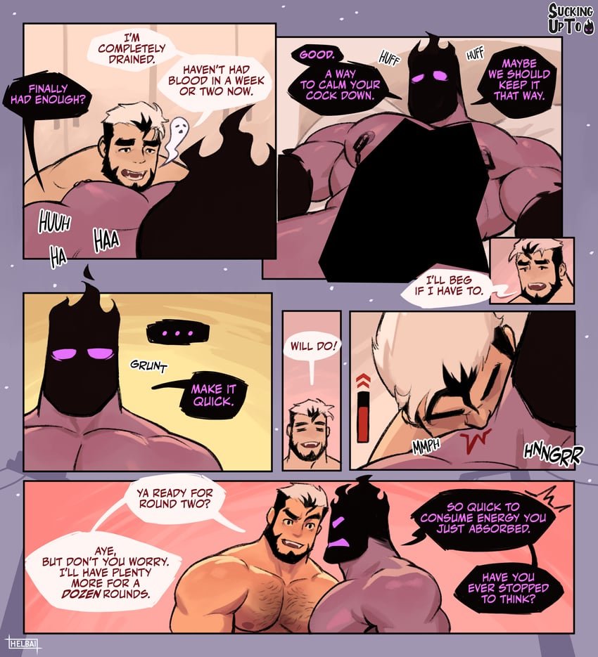 henri and death (sucking up to death) drawn by helbai