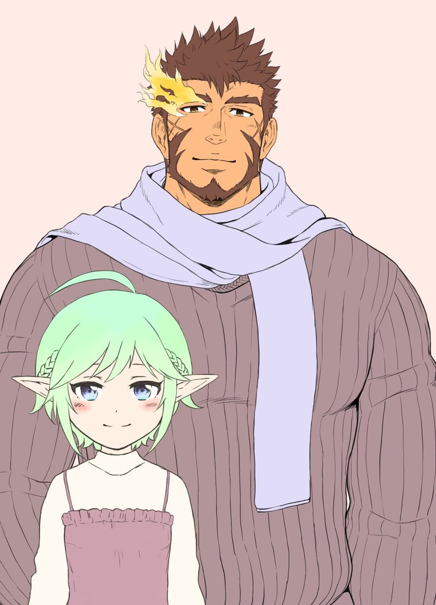 heracles and echo (tokyo afterschool summoners) drawn by unplugged_line