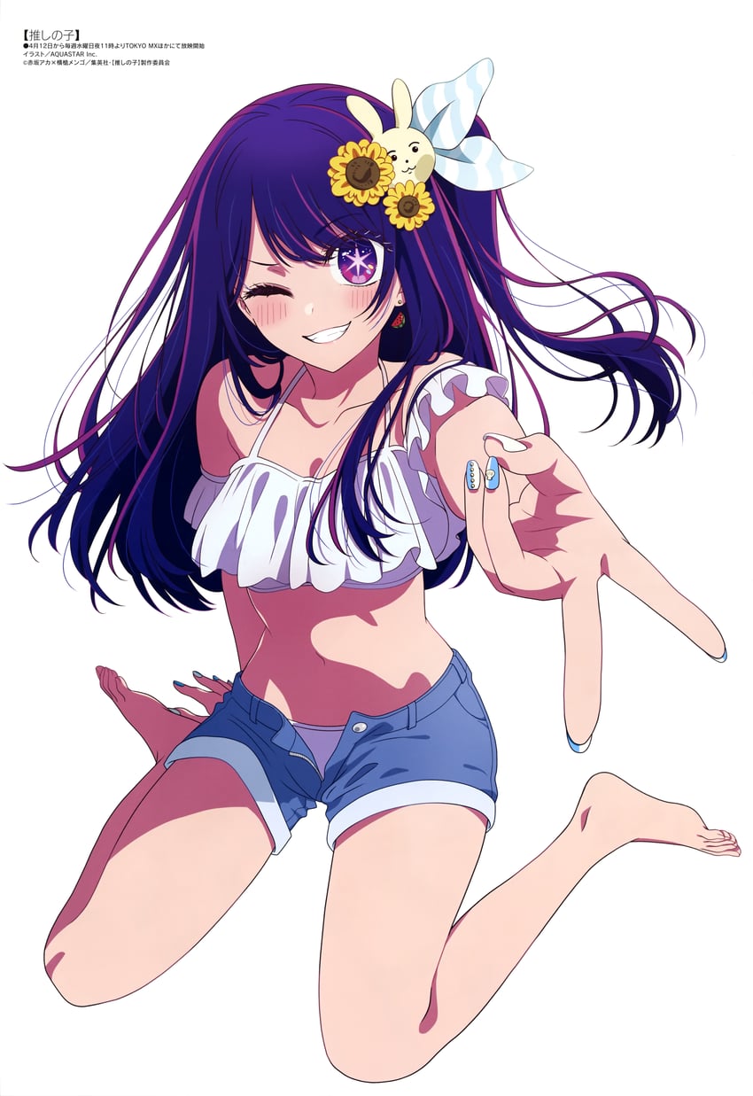 hoshino ai (oshi no ko and 1 more) drawn by aquastar_inc.