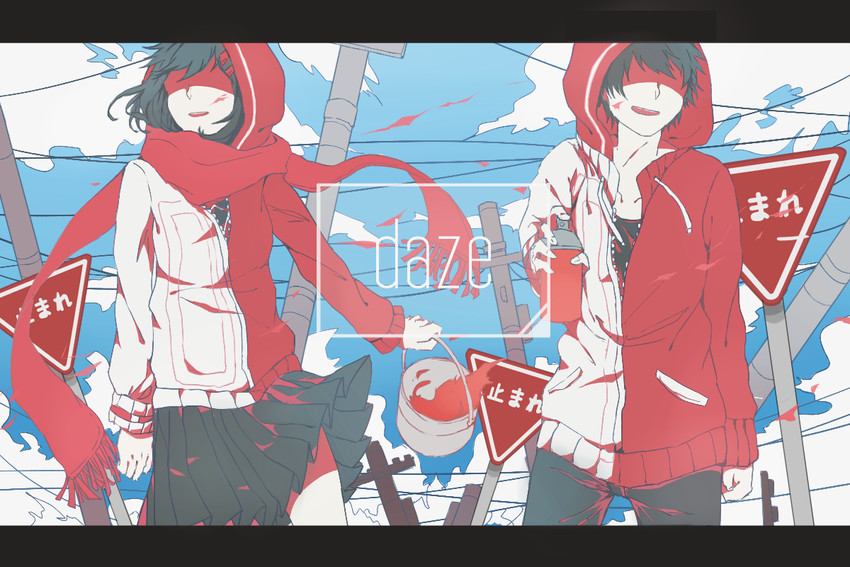 tateyama ayano and kisaragi shintarou (kagerou project and 1 more) drawn by domik