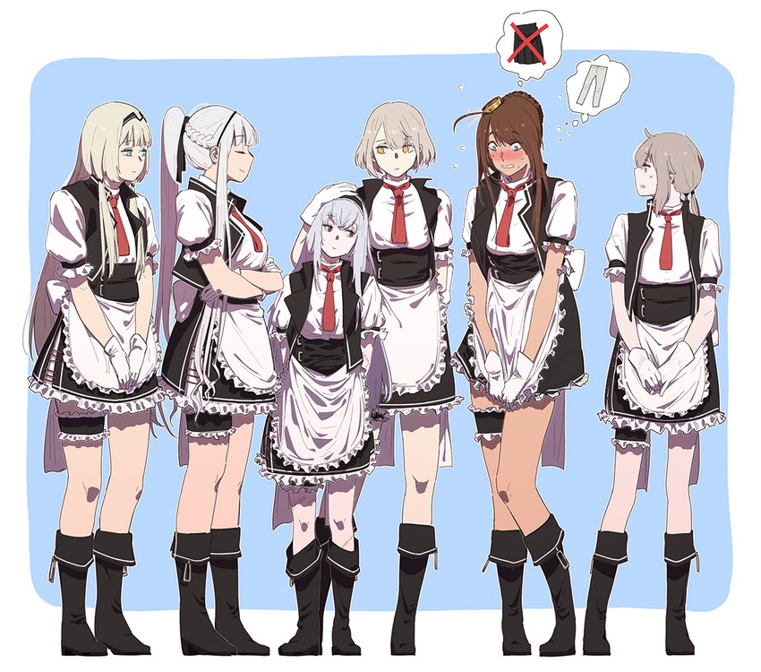 ak-12, an-94, m200, g36, vector, and 2 more (girls' frontline) drawn by huqu